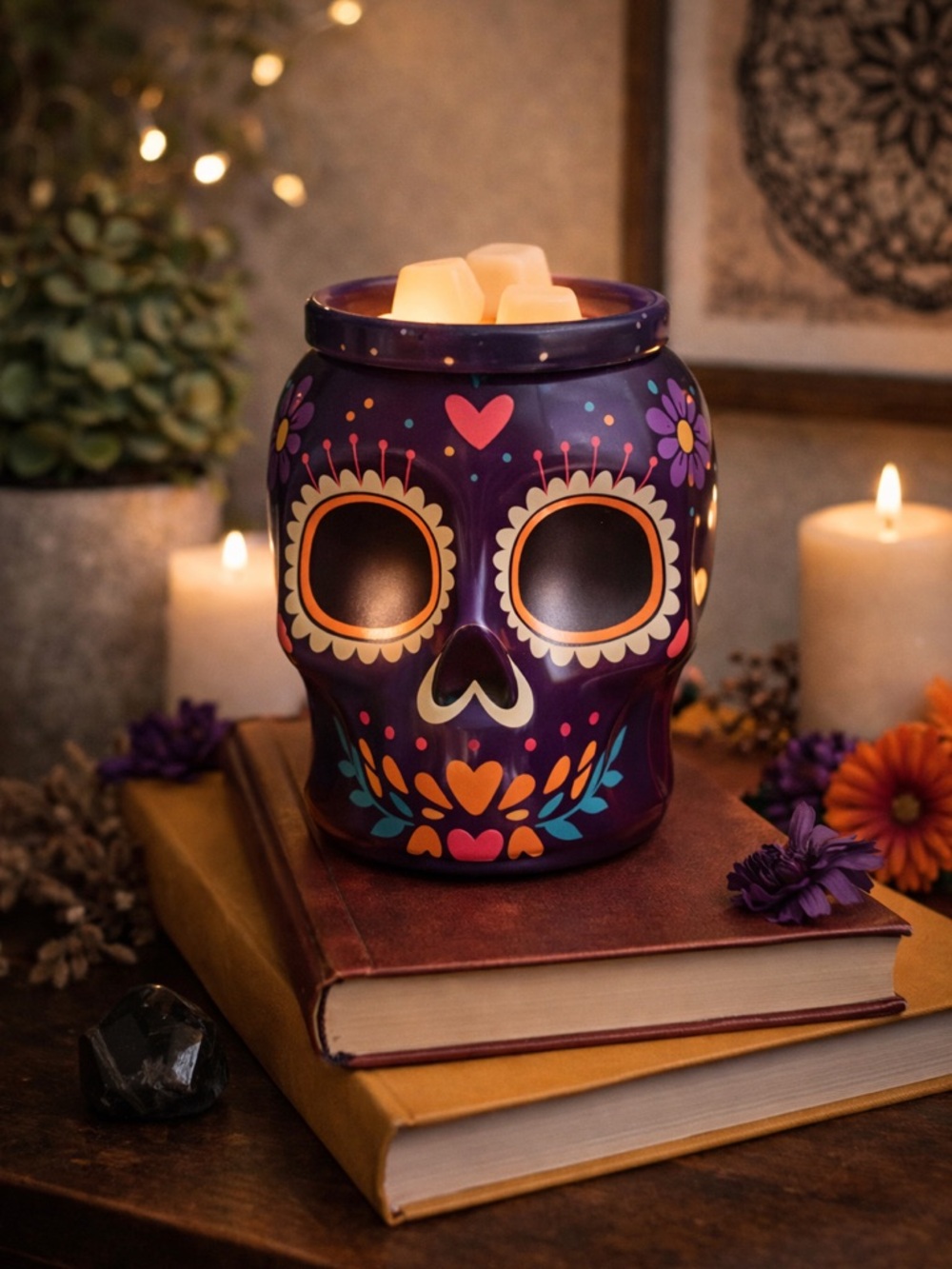 ScentSationals “Julia” Day of the Dead Sugar Skull 3D Wax Warmer | Full Size